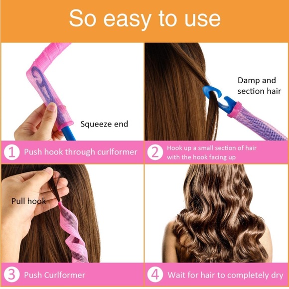 PRICE ⬇️ 50 Heatless Spiral Curlers Set LIKE NEW! - Picture 3 of 16